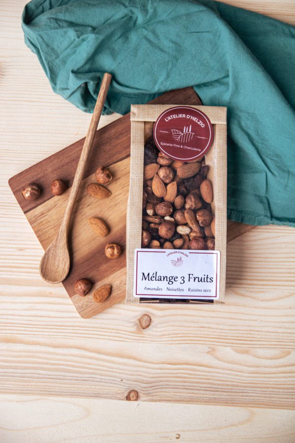 Mélanges 3 fruits (Amandes - Noisettes - Raisins secs)