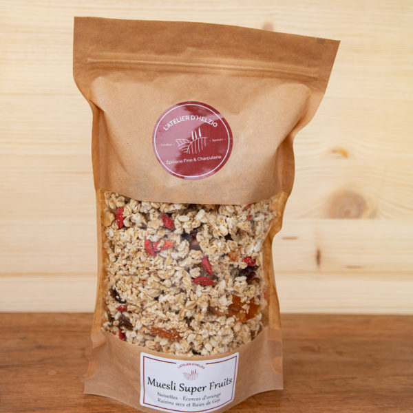 Muesli super fruits (goji - Noisette - Raisins secs - Orange confite)
