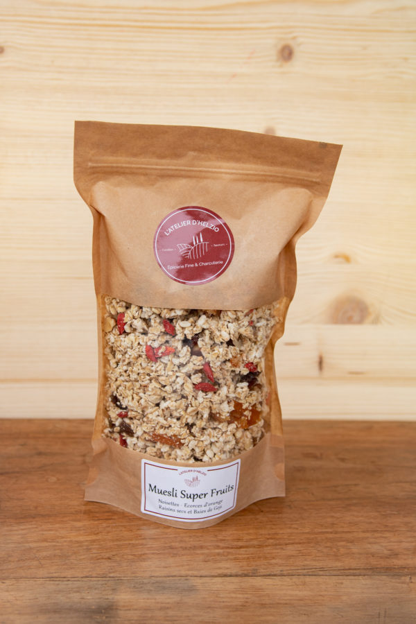Muesli super fruits (goji - Noisette - Raisins secs - Orange confite)